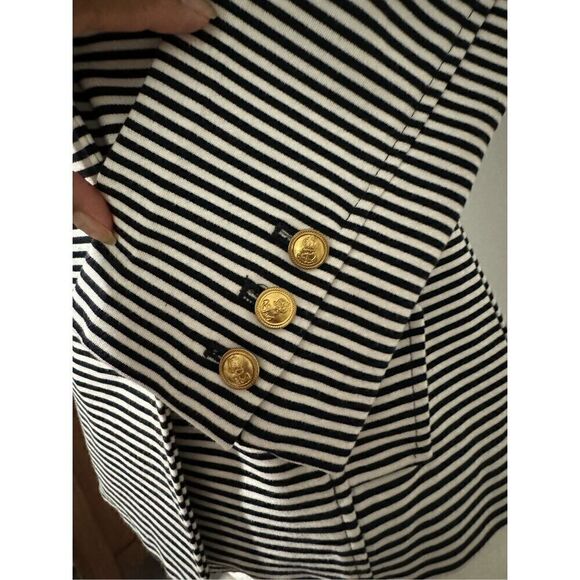 Cabi Double breasted nautical navy and white blazer xs - Picture 4 of 9